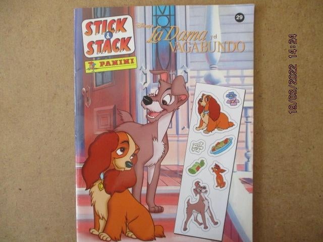 adv6098 lady en vagebond spaans stickerboek, Boeken, Eén stripboek, Ophalen, Gelezen