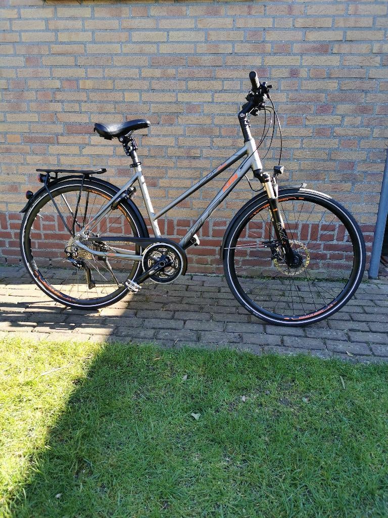 KTM dames hybride fiets "nette staat", Gebruikt, Versnellingen, 50 tot 53 cm, Schijfrem