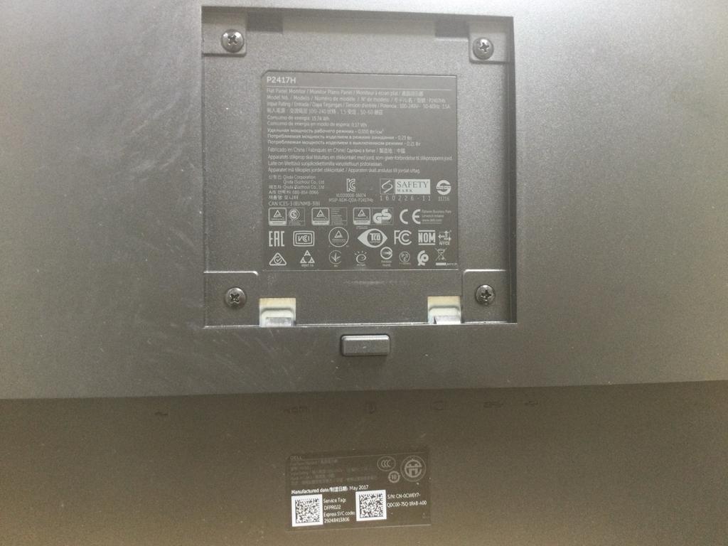 Dell P2417H monitor, Ophalen, In hoogte verstelbaar, Full HD, 60 Hz of minder