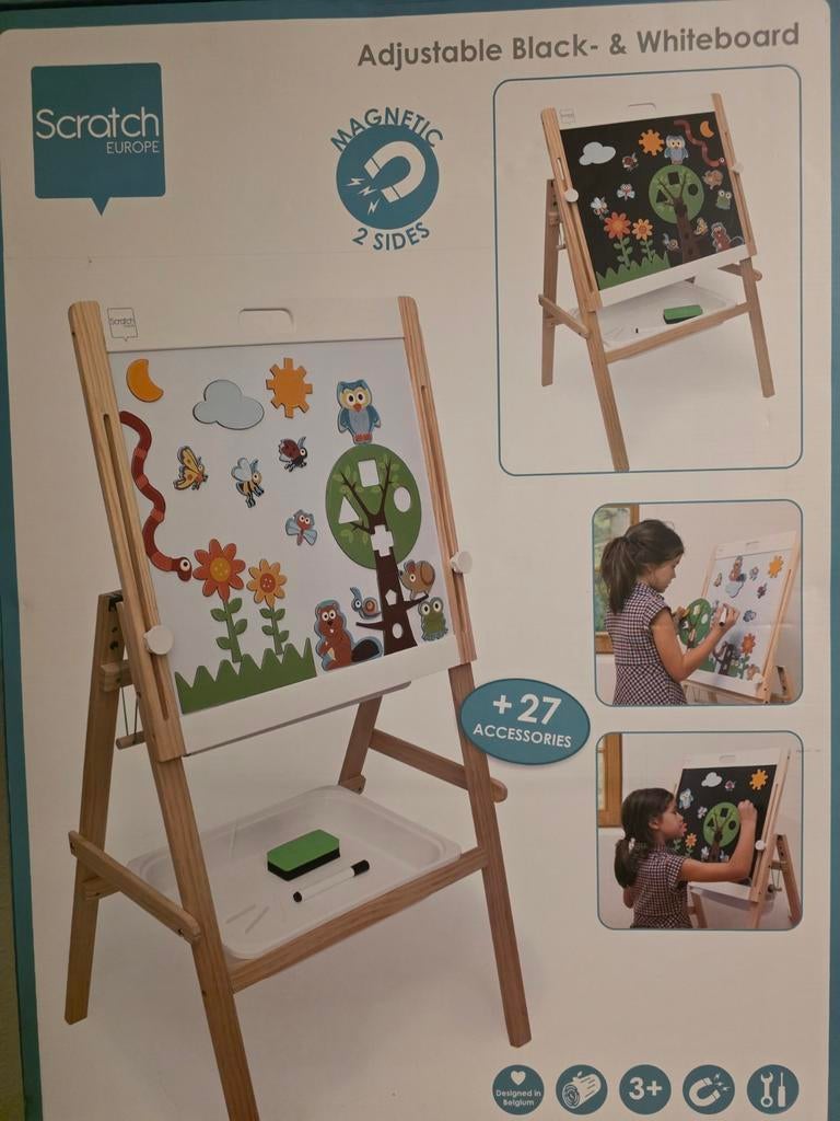 Houten schoolbord Scratch, Diversen, Schoolborden, Ophalen of Verzenden, Nieuw, Krijtbord