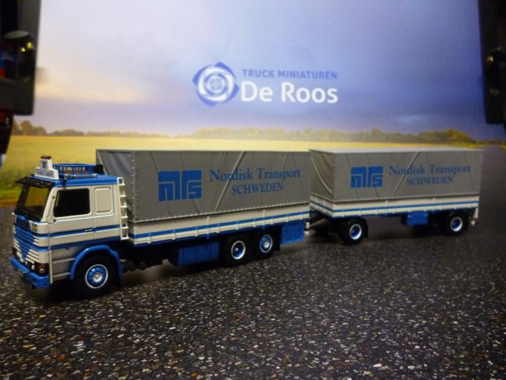 Tekno Scania 142 combi Nordisk Transport met certificaat, Ophalen of Verzenden, Nieuw, Bus of Vrachtwagen, Tekno