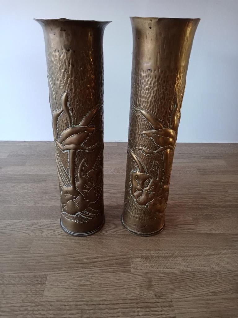 Messing hulzen 2 x, Antiek en Kunst, Ophalen of Verzenden