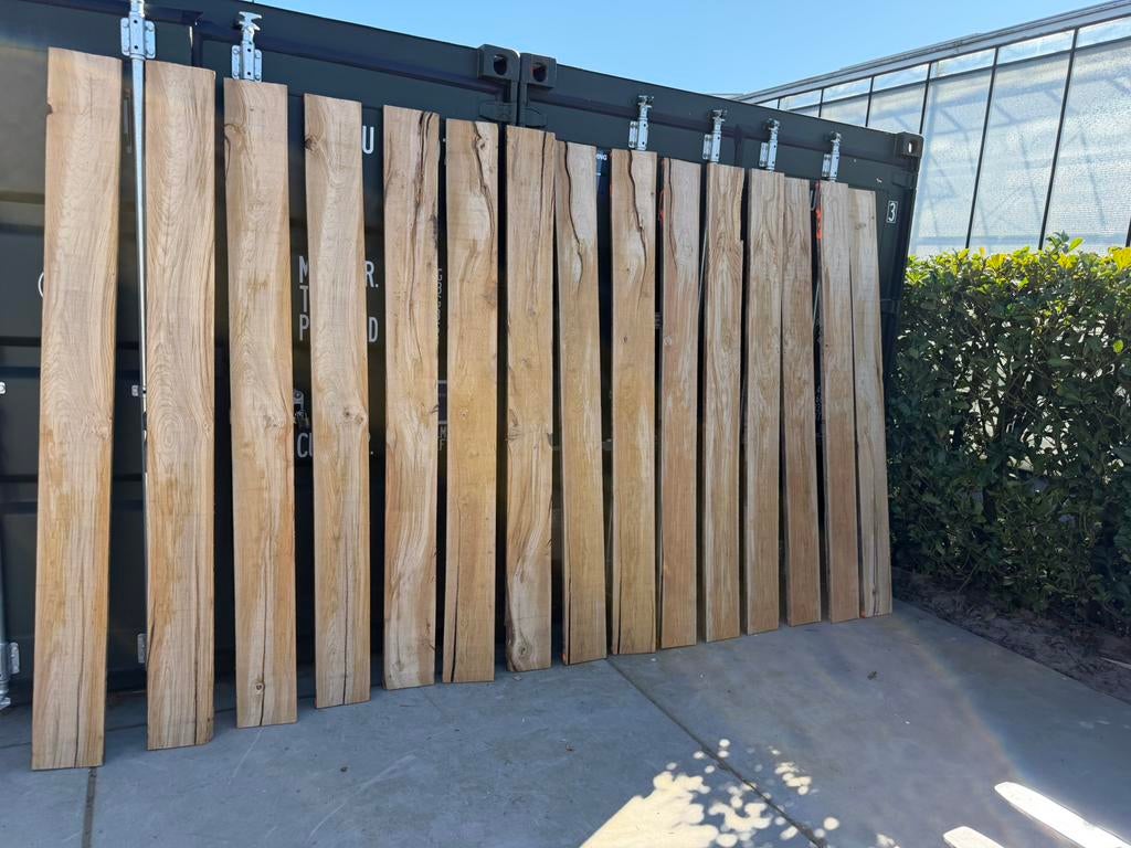 15 oud eiken planken voor 300 euro !!, Ophalen, Zo goed als nieuw, 250 cm of meer, Balken