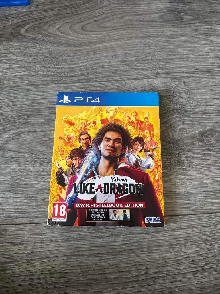 Yakuza Like a Dragon Day Ichi Steelbook Edition PS4, Gebruikt, Vanaf 18 jaar, 1 speler, Ophalen of Verzenden