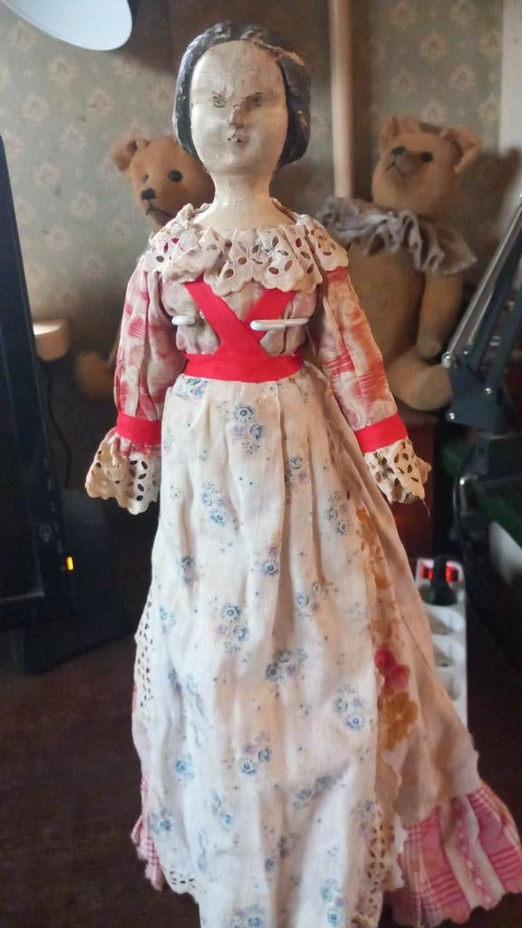 Antieke  pop, Antiek en Kunst, Antiek | Speelgoed, Ophalen of Verzenden