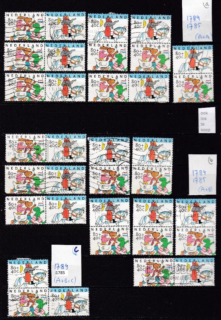 0419) Nederland 1784 1785 kinderzegels Max Velthuys 1998, Ophalen of Verzenden