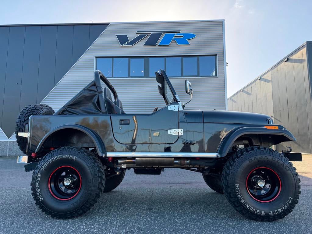 Jeep 4x4 CJ 6,6 V8 CJ-7 Topstaat, Auto's, Jeep, Automaat, 4 stoelen, Zwart, Leder