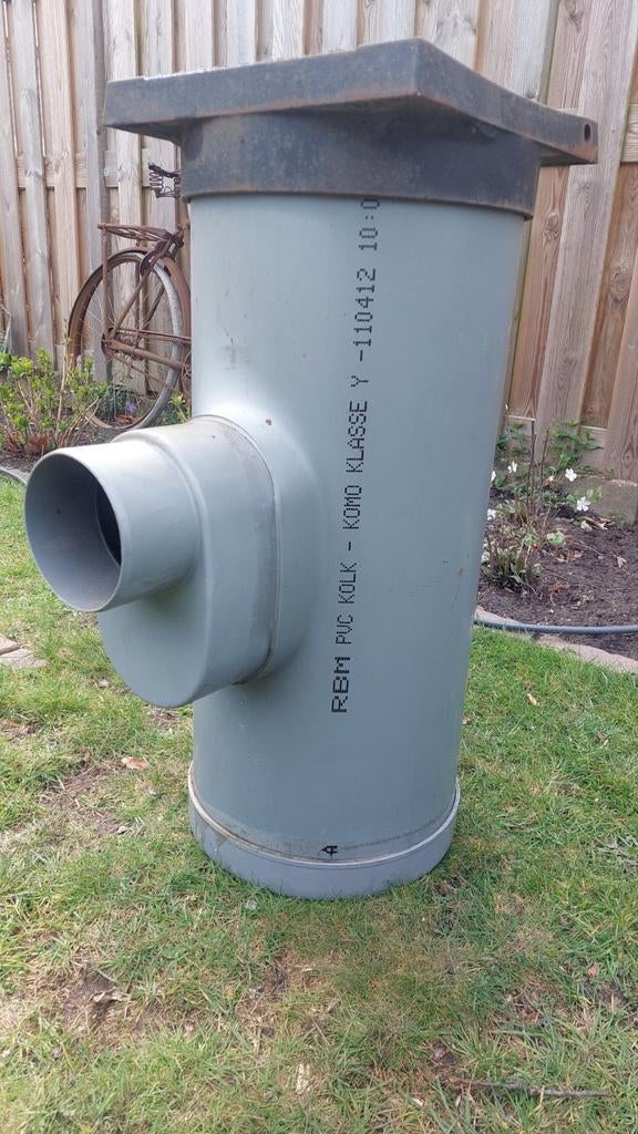 Straatkolk met gietijzeren rooster 125mm, Ophalen of Verzenden, Minder dan 2 meter, 80 mm of meer, Overige materialen