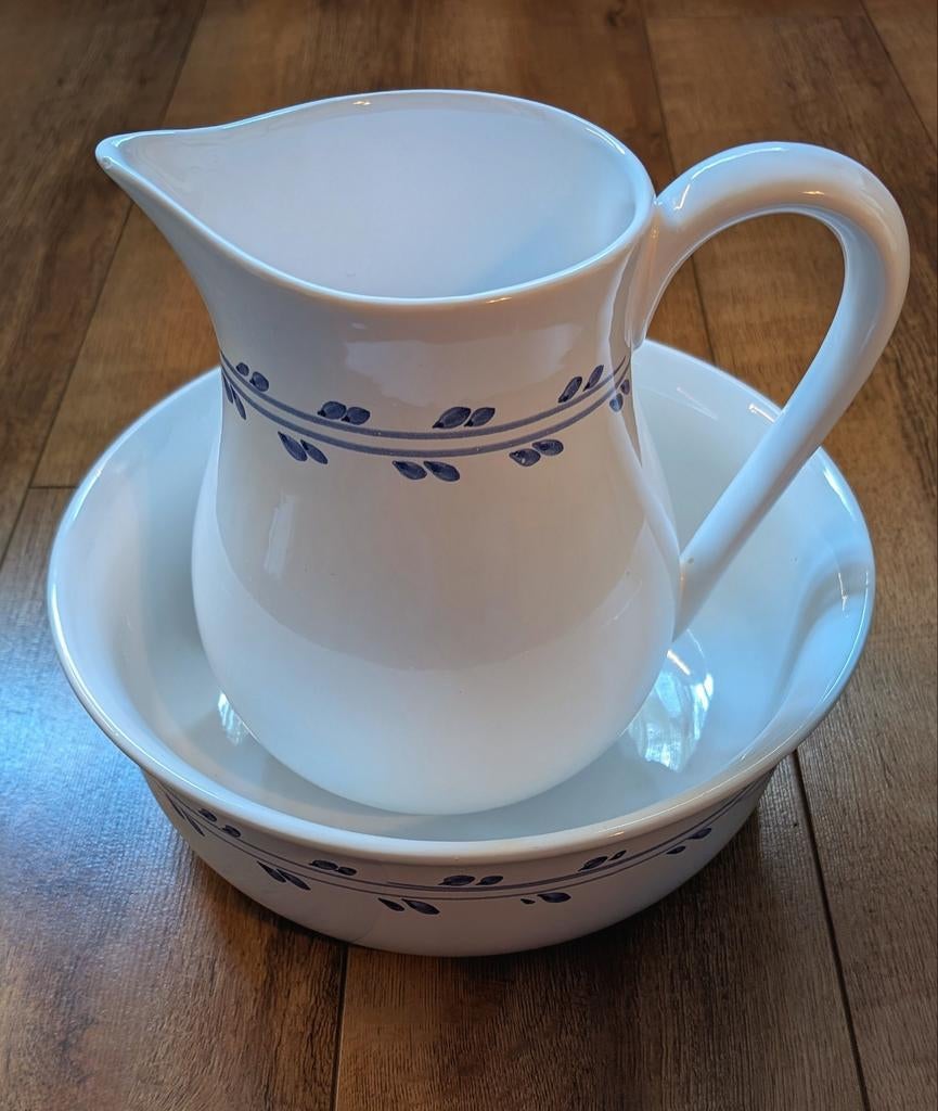 Keramieken Lampetstel - Kan en Waskom, Ophalen, Gebruikt, Keramiek, Overige typen