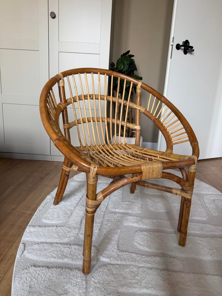 Rotan stoel ZGAN, Ophalen, Overige kleuren, Riet of Rotan, Zo goed als nieuw