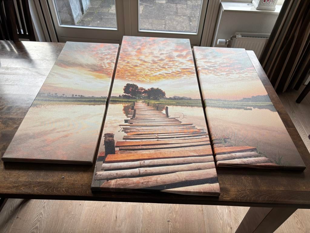 Canvas Drie luik, Ophalen