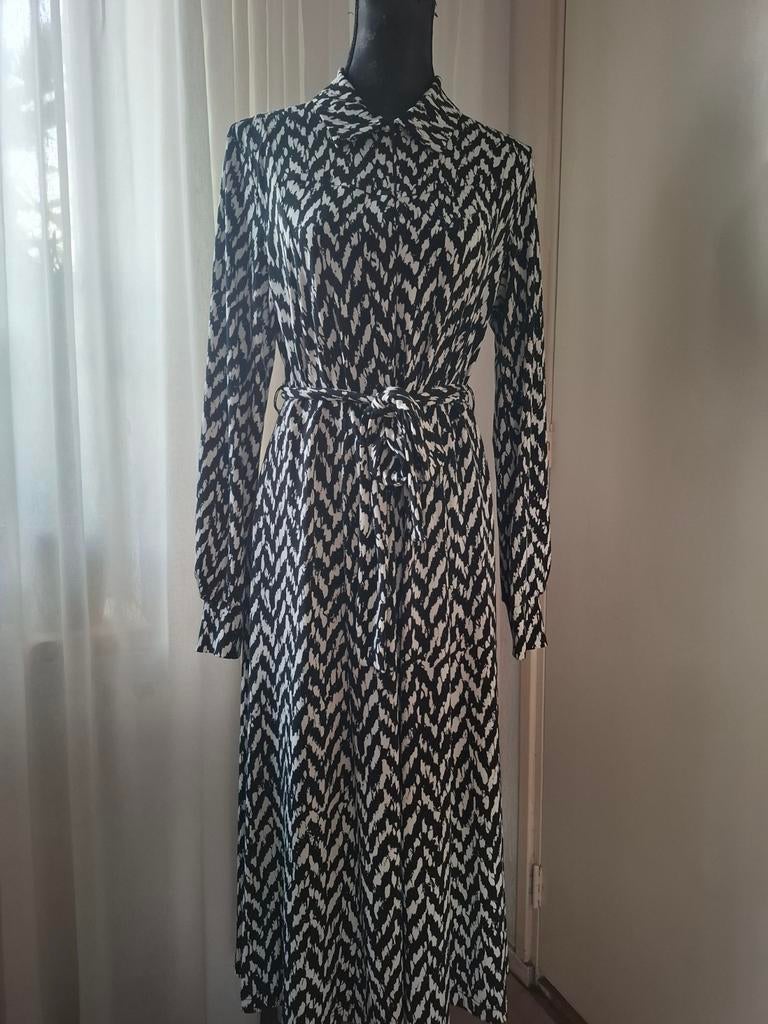 Vanilia jurk - zwart wit - maat L, Verzenden, Vanilia, Zwart, Maat 42/44 (L)