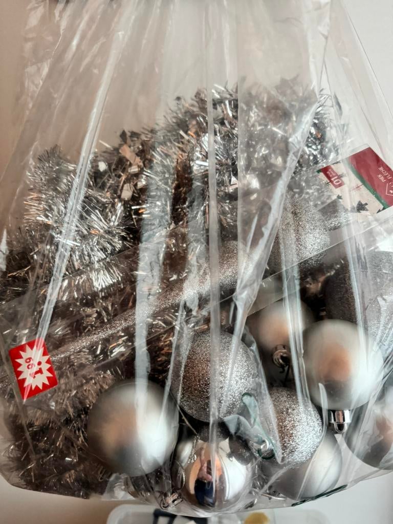 Kerstversiering zilver - Gratis!, Ophalen, Zo goed als nieuw