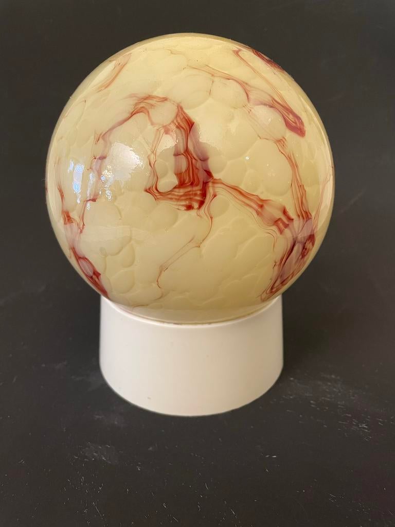 Thabur Art Deco plafondlamp, gemarmerd glas, Ophalen of Verzenden