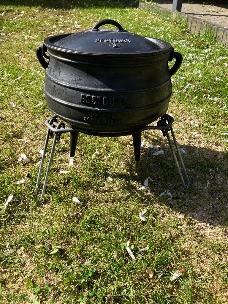 Gietijzeren kook pot, Ophalen, Gebruikt