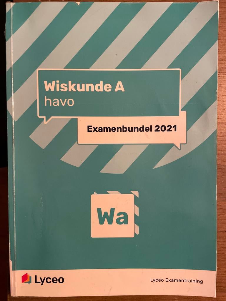 Wiskunde A havo Examenbundel 2021, Ophalen of Verzenden, Beta, Gelezen, Overige niveaus