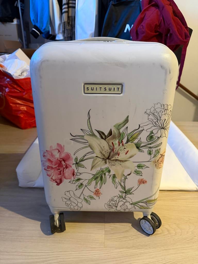 SUITSUIT reiskoffer met bloemenprint, Ophalen, 40 tot 60 cm, Gebruikt, 20 tot 30 cm