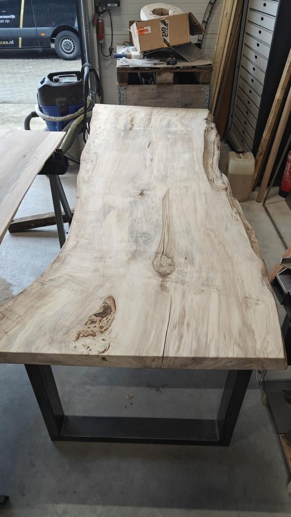 Gedroogde Kastanje boomstam tafel bladen. Schaaldelen., Ophalen, Overige houtsoorten, Minder dan 200 cm, Plank