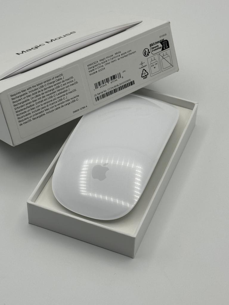Apple Magic Mouse (2024) | Wit | Nieuw & ongebruikt, Muis, Rechtshandig, One Apple Park Way, Cupertino, CA 95014, Verenigde Staten.