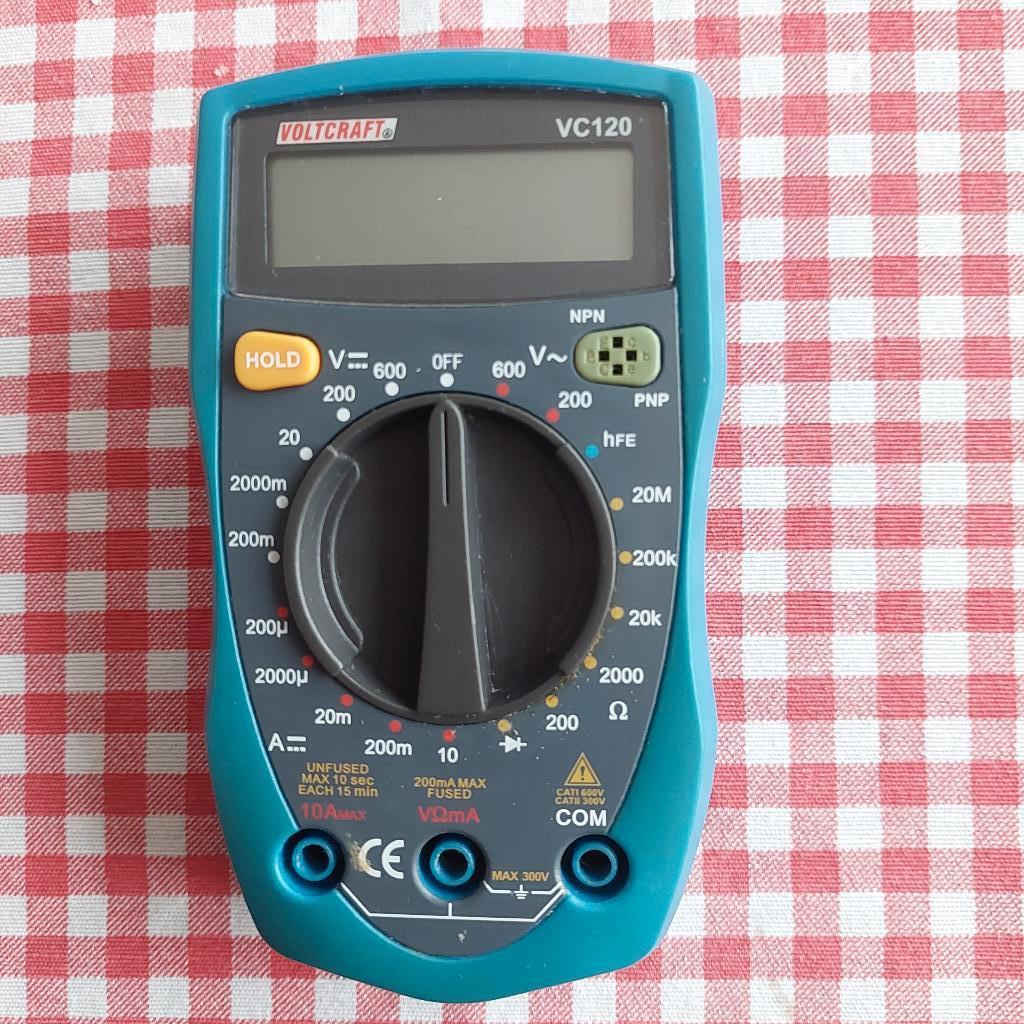Digitale Multi meter Voltcraft  VC120, Doe-het-zelf en Verbouw, Meetapparatuur, Ophalen of Verzenden, Gebruikt, Multimeter