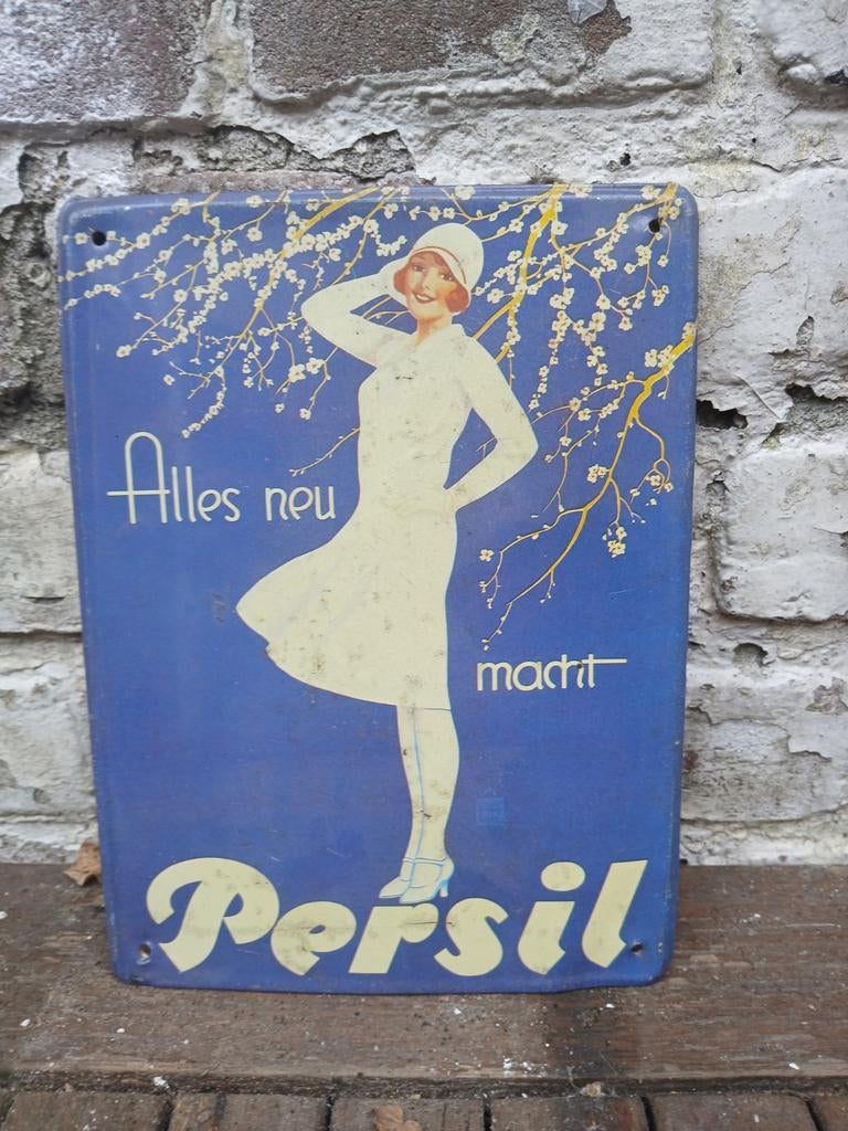 Persil reclame bord, Ophalen of Verzenden, Gebruikt, Reclamebord