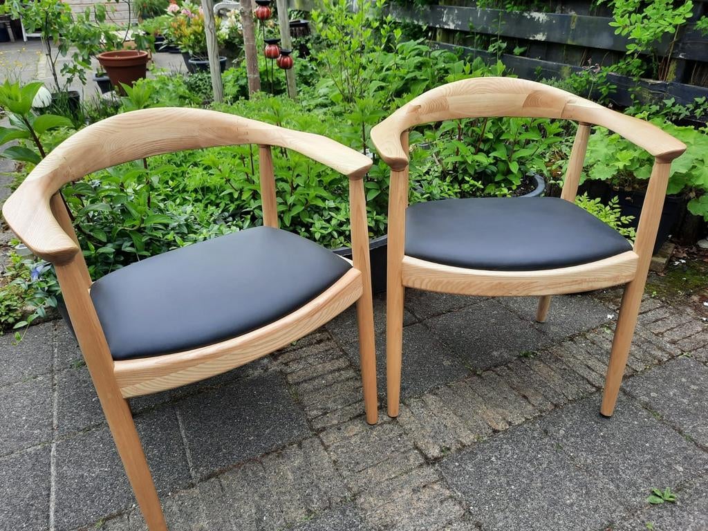 NIEUWE HANS J. WEGNER (STIJL) STOELEN - TWEE STUKS, Ophalen, Nieuw, Twee