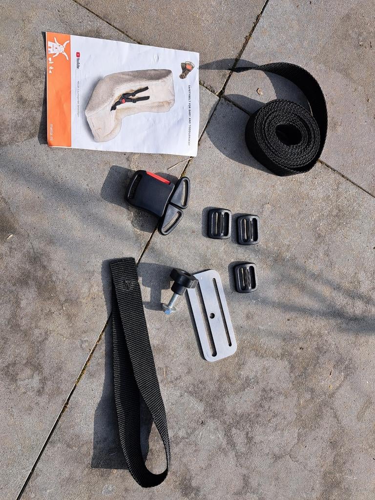 Gordelset en bevestigingsset baby/peuterschaal bakfiets, Ophalen, Zo goed als nieuw, Melia