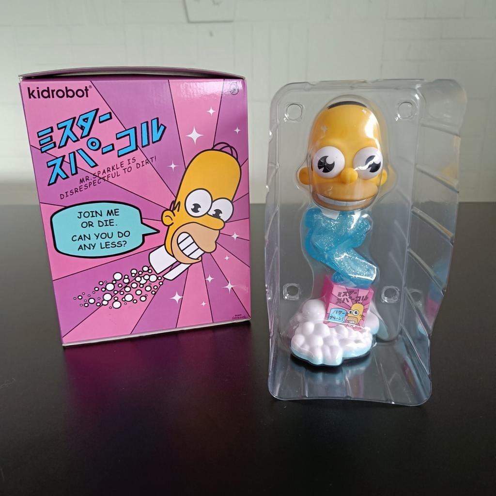 Kidrobot Mr. Sparkle Homer Simpson figuur., Verzamelen, Ophalen of Verzenden, Nieuw, Actiefiguur of Pop
