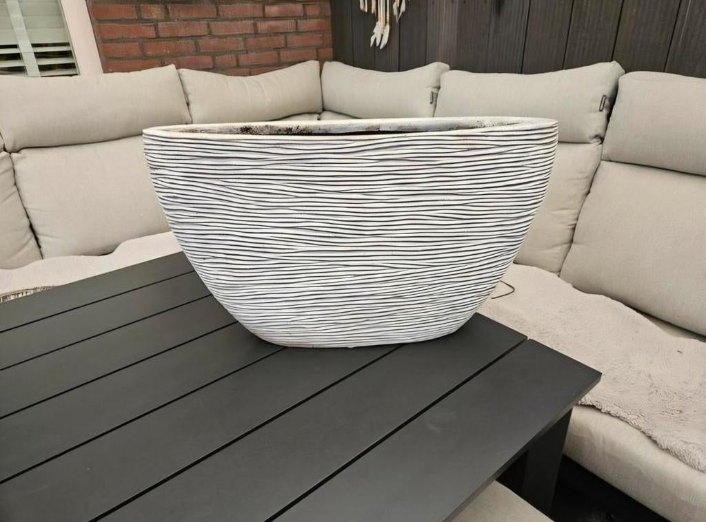 Mooie bloempot, Ophalen, Rond, Zo goed als nieuw, Aardewerk