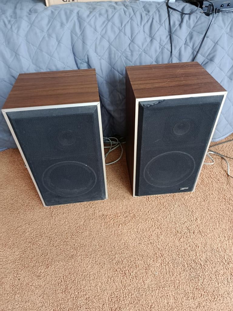 Jamo 5084T luidsprekers vintage, Ophalen of Verzenden, Front, Rear of Stereo speakers, Jamo