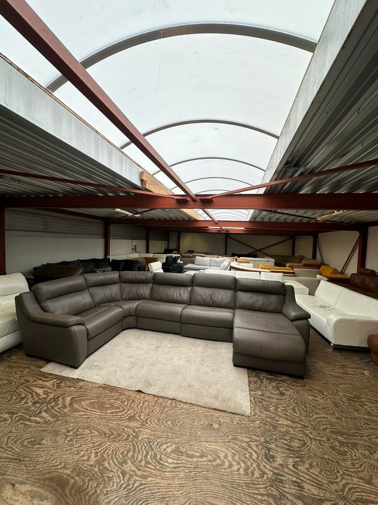 Leren relax hoekbank u bank Italiaanse leer Z.G.A.N., 2871SK, 125 cm of meer, Mariansoliak8@gmail.com, Ophalen of Verzenden