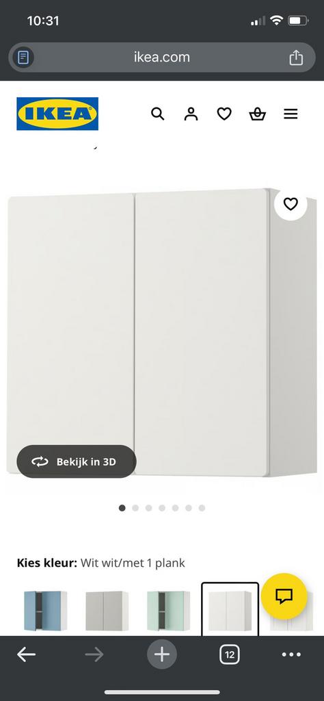 3x smastad bovenkast wit te koop, Huis en Inrichting, Kasten | Kledingkasten, Ophalen, 50 tot 100 cm, Zo goed als nieuw, Minder dan 100 cm