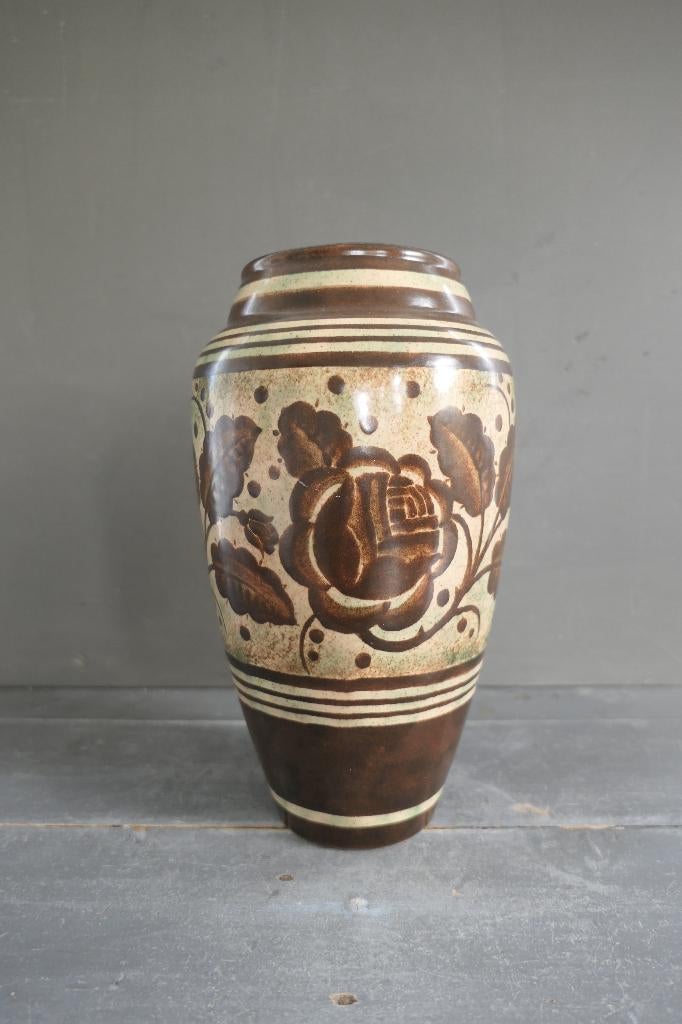 Art Deco vaas Keramis D 2360 206 Design Charles Catteau, Ophalen of Verzenden