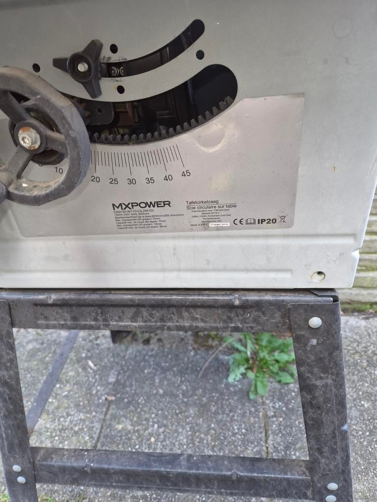 MXPOWER Tafelcirkelzaag, Doe-het-zelf en Verbouw, Gereedschap | Zaagmachines, Ophalen, Gebruikt, Cirkelzaag, 30 tot 70 mm