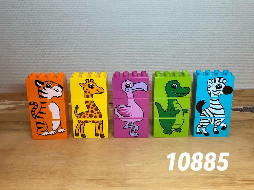 Duplo grote blokken met dieren 10885 (compleet) 2, Ophalen of Verzenden, Zo goed als nieuw, Complete set, Duplo