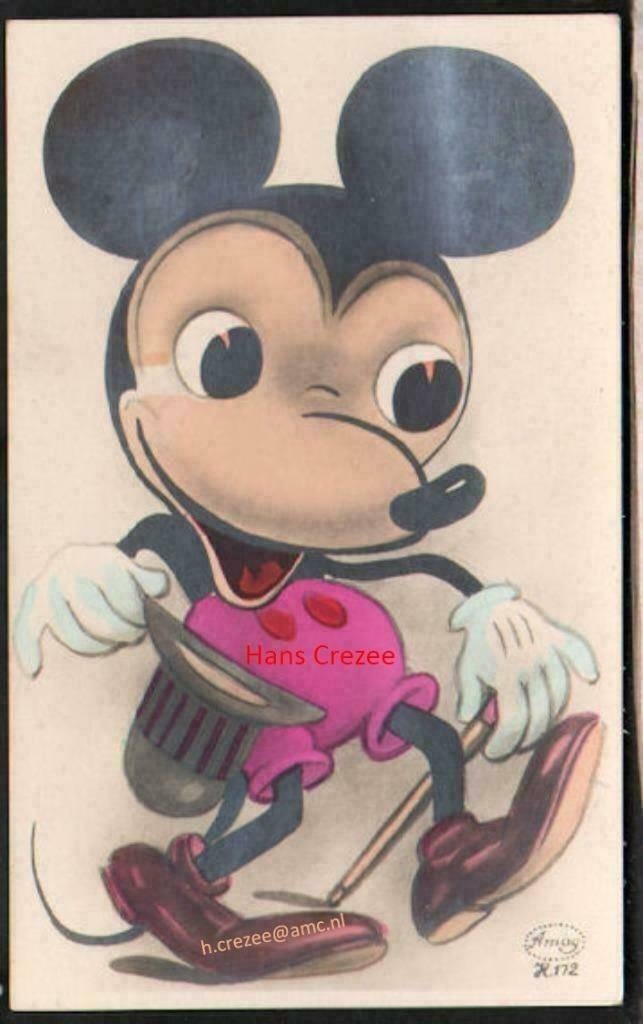 gezocht oud disney mickey mouse kaart postkaart 1930 1940, Ophalen of Verzenden, 1920 tot 1940, Overige thema's