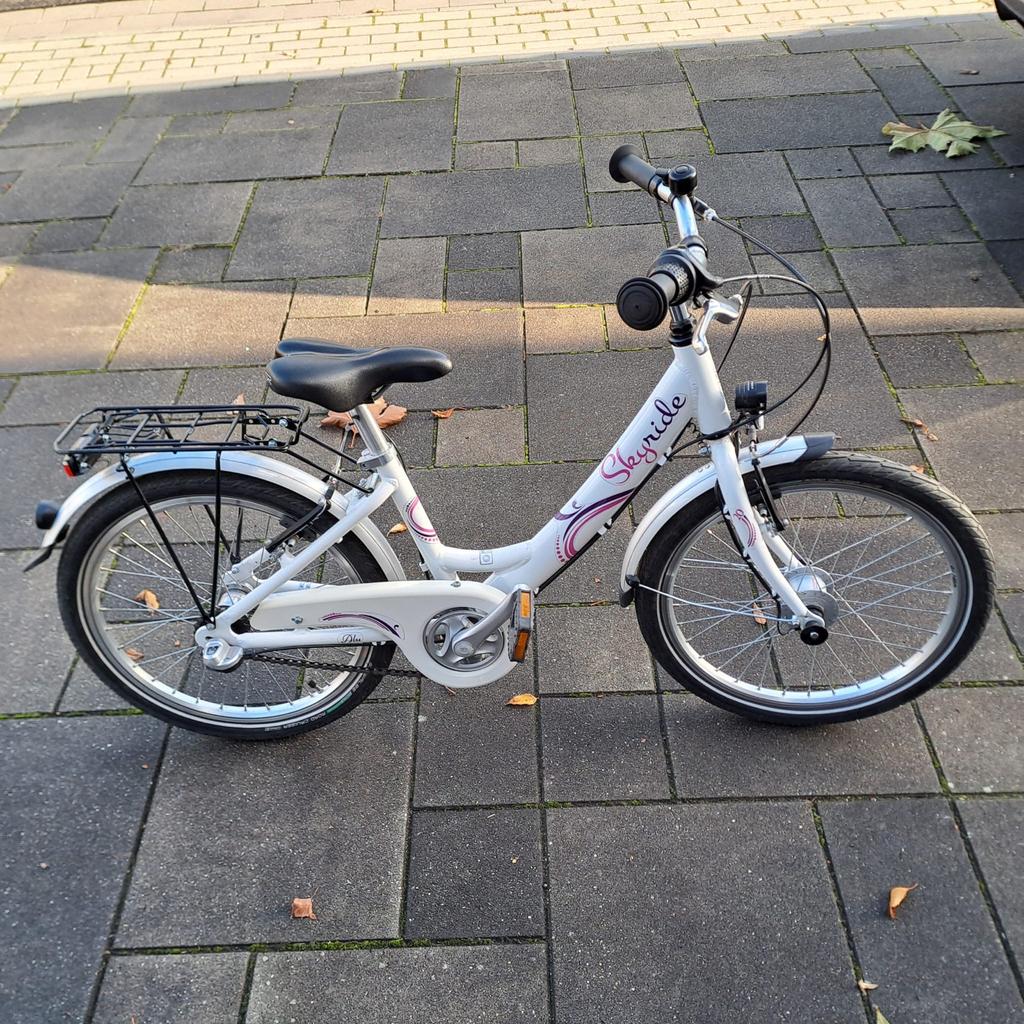 Puky Skyride Kinderfiets 20 inch - Wit/Paars, Ophalen, Gebruikt, 20 inch of meer