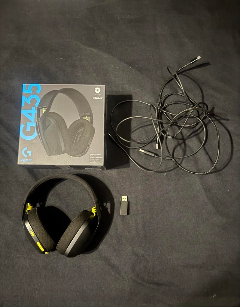 Logitech G435 headset, Computers en Software, Headsets, Ophalen of Verzenden, Zo goed als nieuw, Draadloos, Over-ear