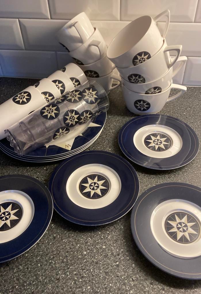 Mepal servies Windroos Kompas kampeerservies, Ophalen of Verzenden, Gebruikt