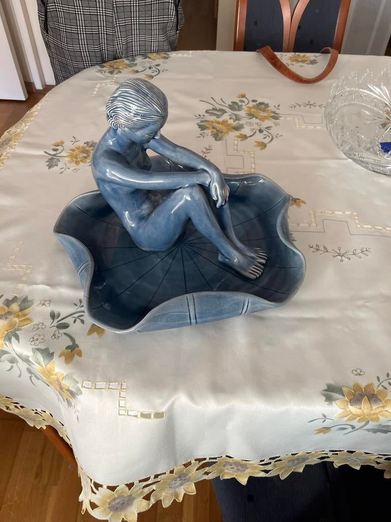 Thaise oladeschaal met beeld, handgemaakt, Ophalen of Verzenden