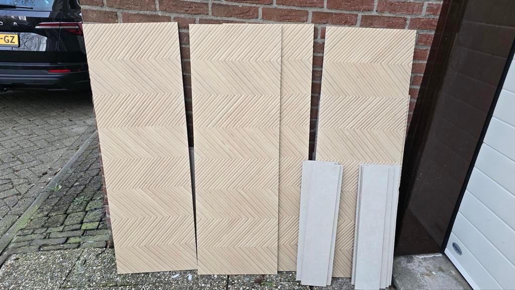 Gratis visgraat wandtegels badkamer, Nieuw, Minder dan 5 m², Wandtegels, Keramiek