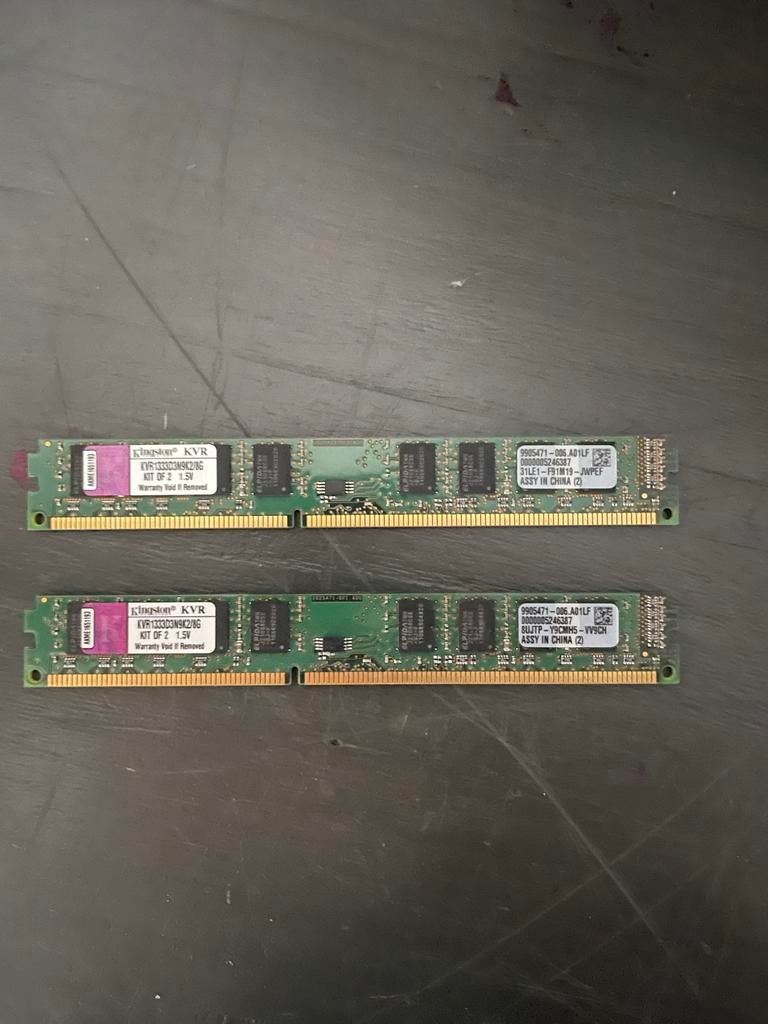 2x 2GB DDR2 RAM Geheugensticks voor Desktop, Computers en Software, RAM geheugen, Gebruikt, Desktop, 2 GB, DDR2, Ophalen of Verzenden