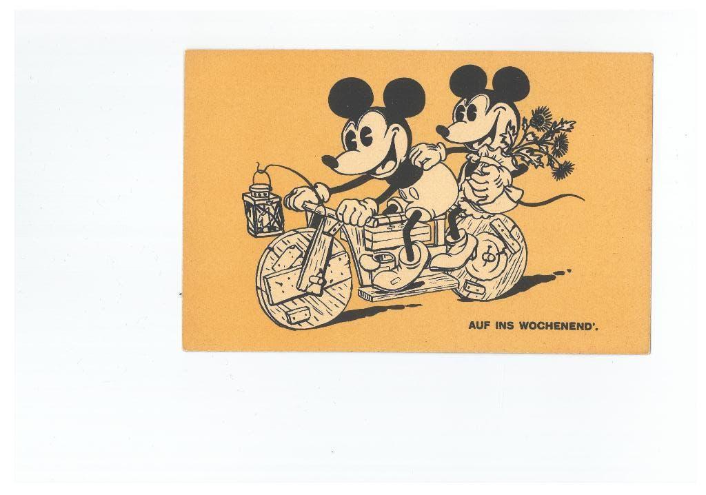 oud zeldzame Walt Disney Minnie Mickey Mouse kaart 1930 1931, Ophalen of Verzenden, 1920 tot 1940, Ongelopen, Overige thema's