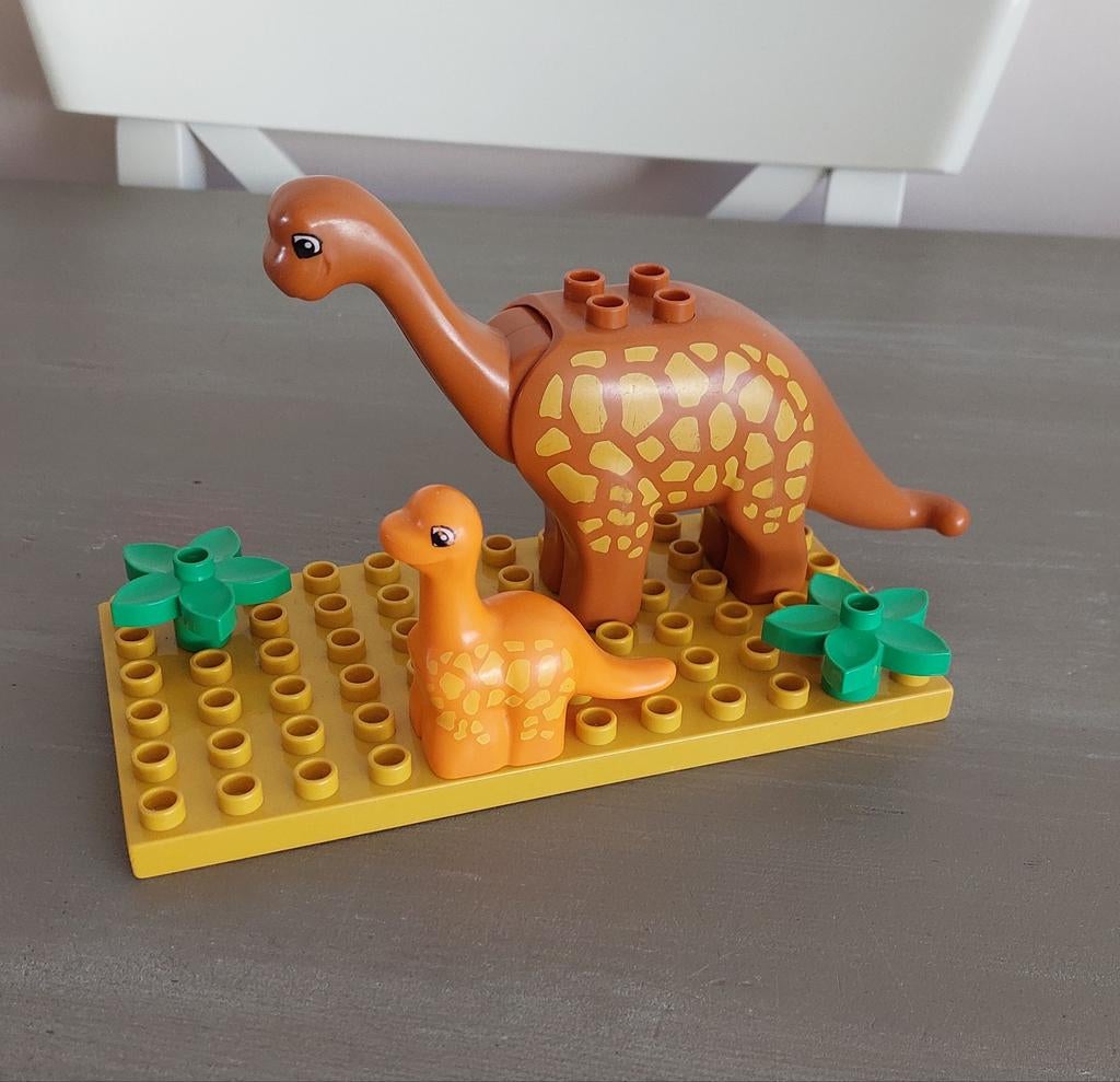 Duplo dino met baby dino, Kinderen en Baby's, Ophalen of Verzenden, Gebruikt, Duplo, Jurassic World