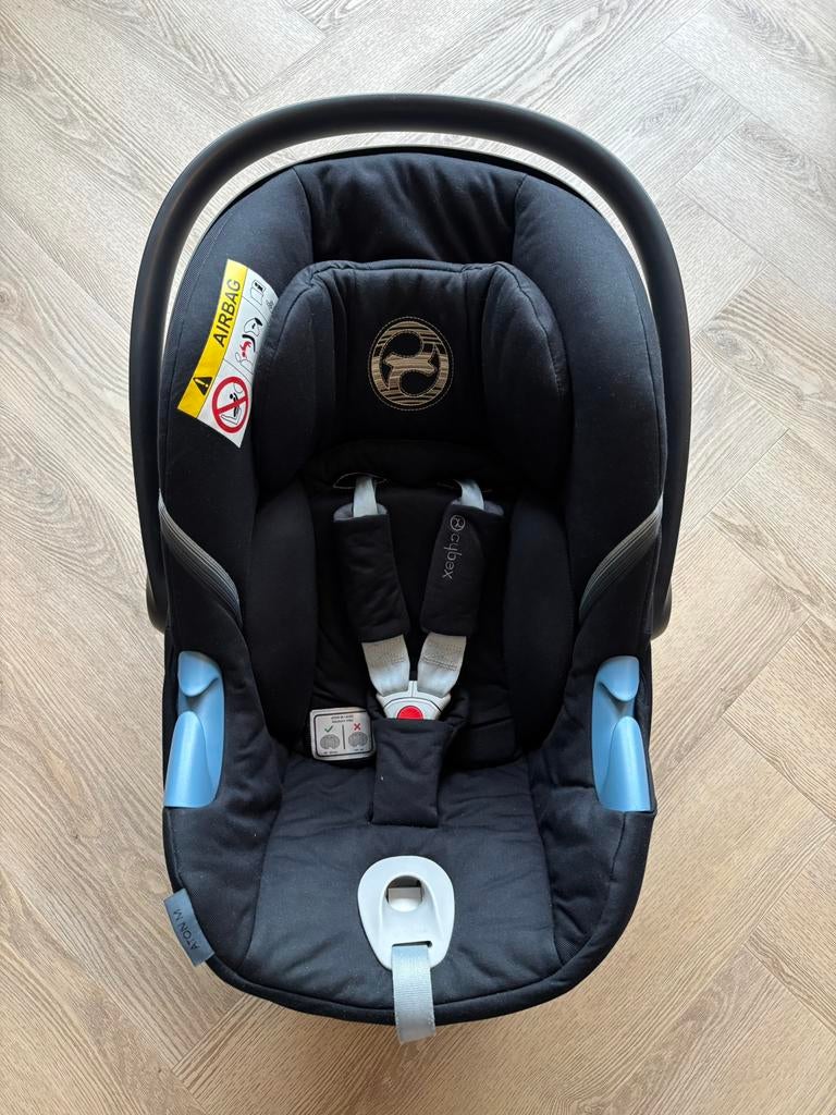 CYBEX autostoel + base + warmtezak + spiegel, Zo goed als nieuw, Isofix, 0 t/m 13 kg, Ophalen