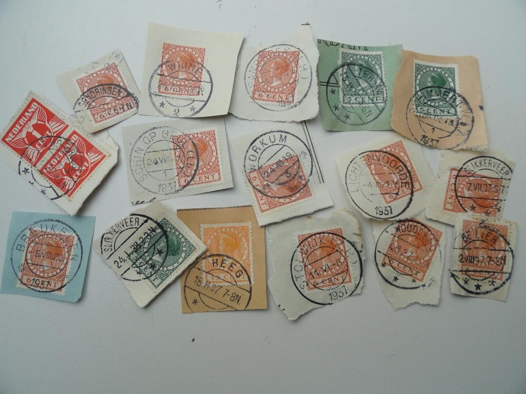 K437 oud Nederland met leuke (plaatsnaam) stempels, Ophalen of Verzenden