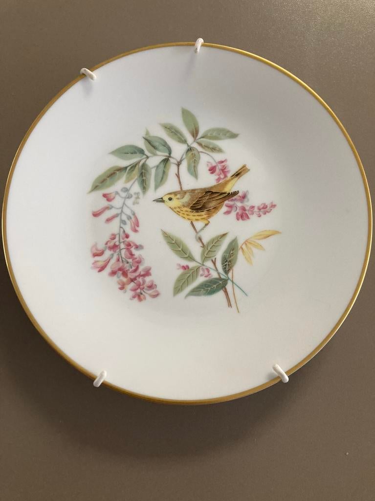 Vintage Lorenz Hutschenreuther wand schaal met vogel, Antiek en Kunst, Ophalen of Verzenden