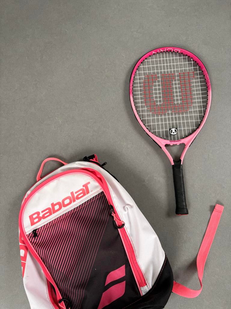 Babolat Tennistas & Wilson Tennisracket Roze (Kind), Sport en Fitness, Tennis, Ophalen of Verzenden, Gebruikt, Racket, Wilson