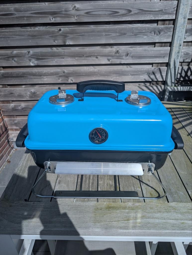 Compacte draagbare barbecue - Blauw - nooit gebruikt, Ophalen of Verzenden, Nieuw, Onbekend