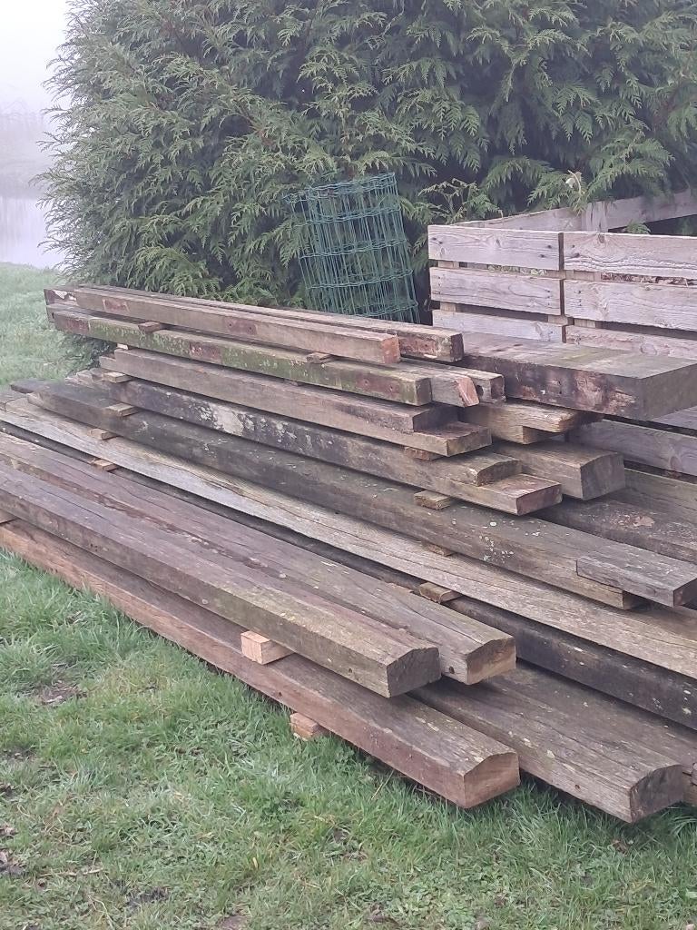 hardhouten balken, Tuin en Terras, Ophalen, Gebruikt, Hardhout, 250 cm of meer